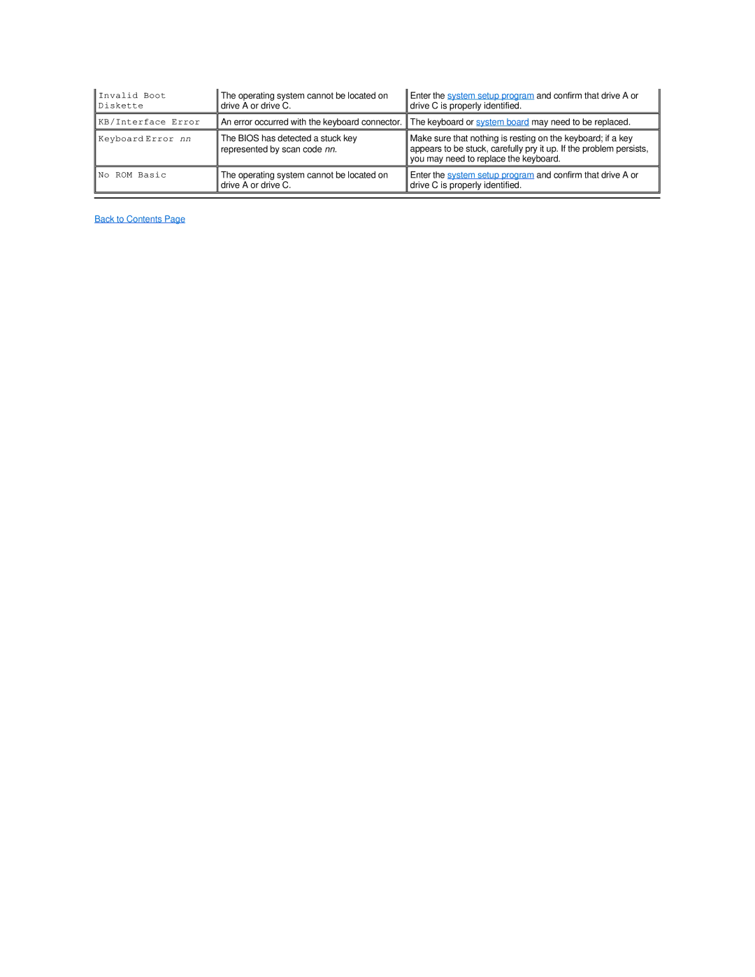 Dell Dimension 2100 technical specifications Operating system cannot be located on drive a or drive C 