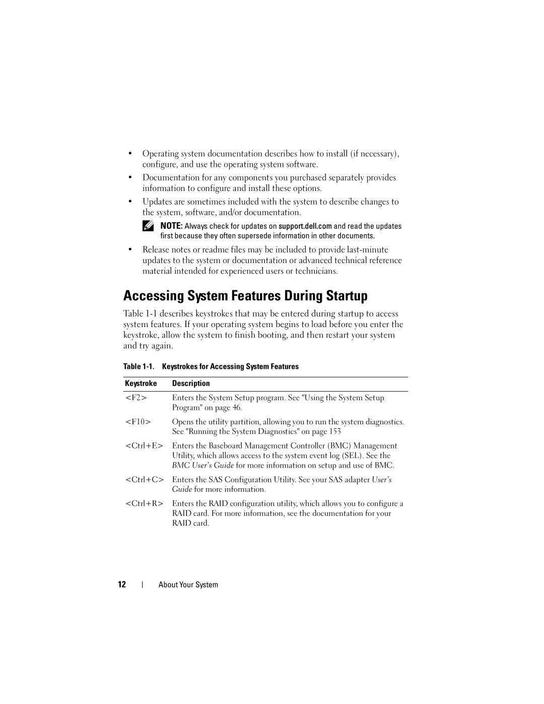 Dell DL2000 owner manual Accessing System Features During Startup 