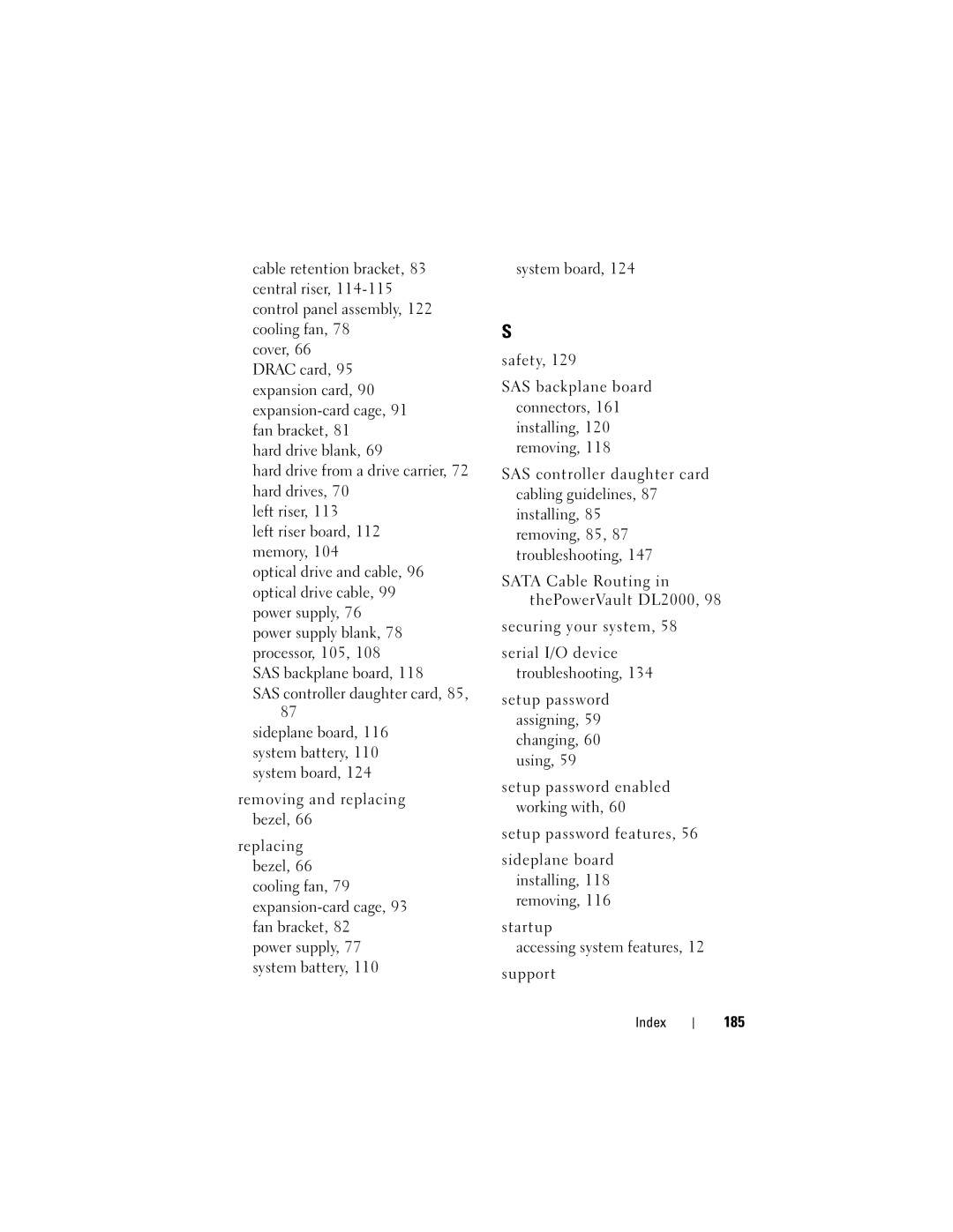 Dell DL2000 owner manual 185 