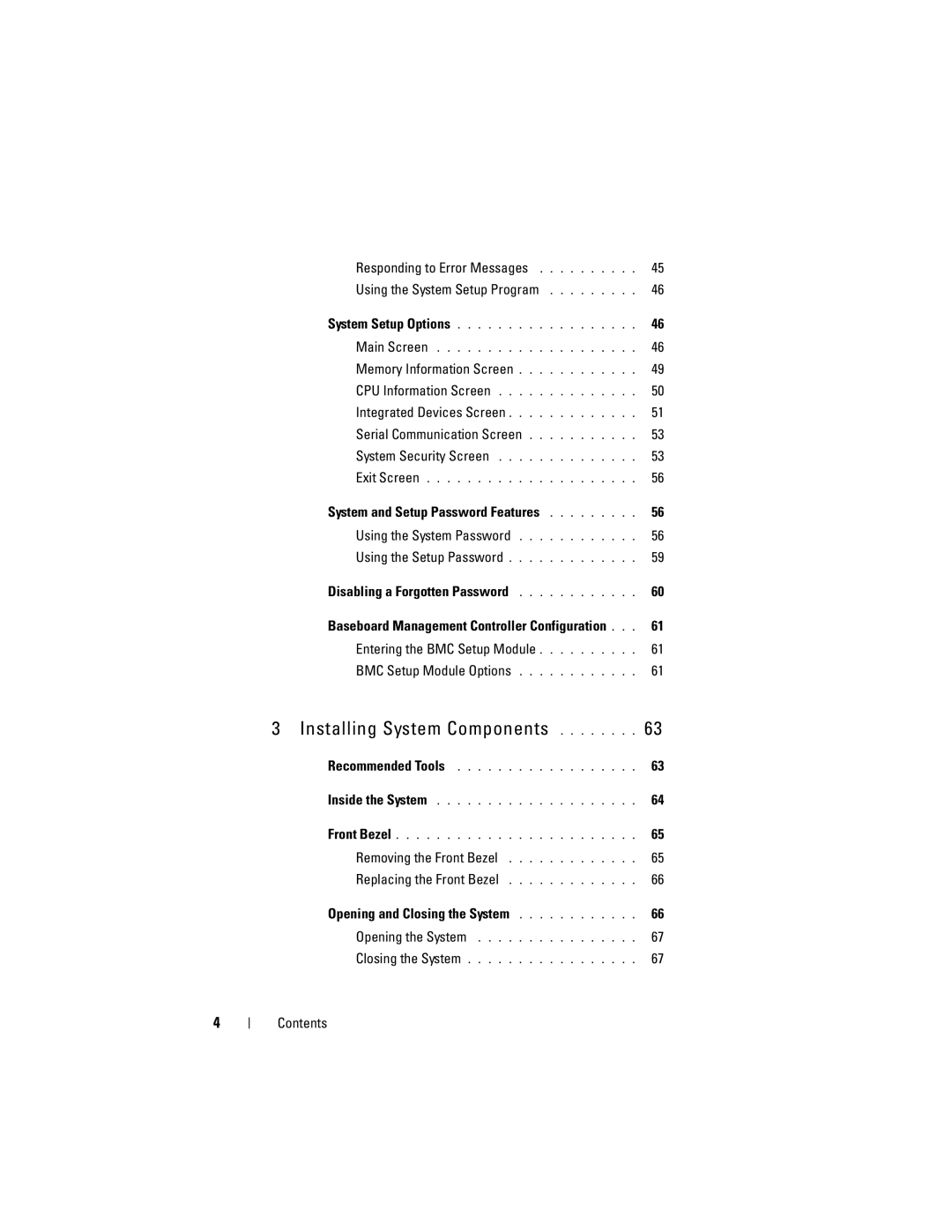 Dell DL2000 owner manual Responding to Error Messages Using the System Setup Program, Memory Information Screen 