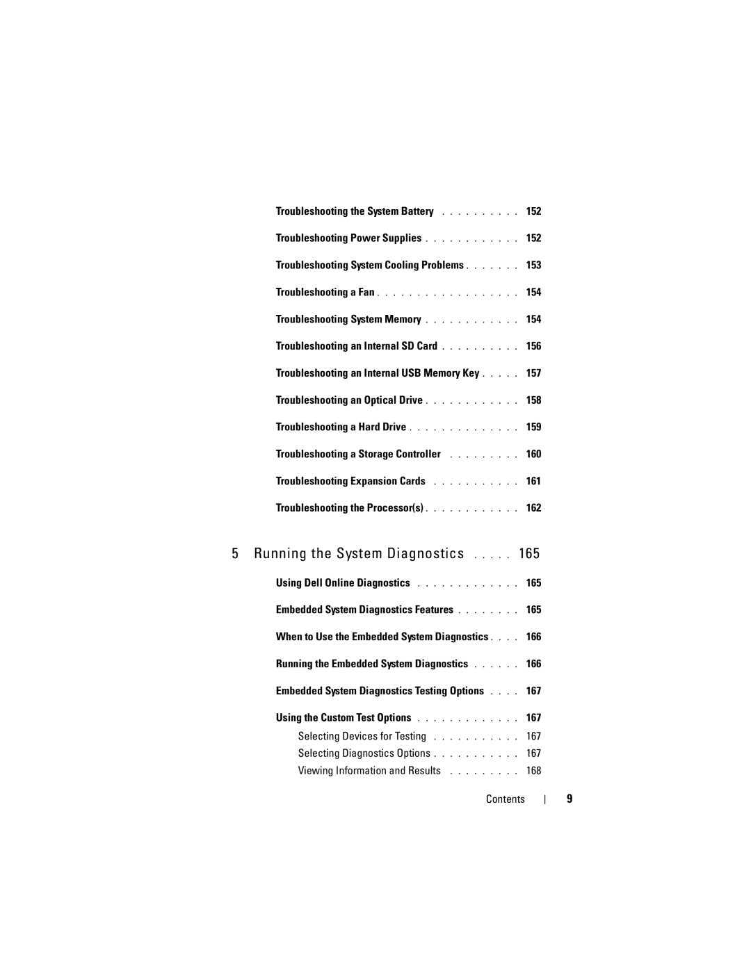 Dell DL2100 153, 154, Using Dell Online Diagnostics, Embedded System Diagnostics Features, Using the Custom Test Options 