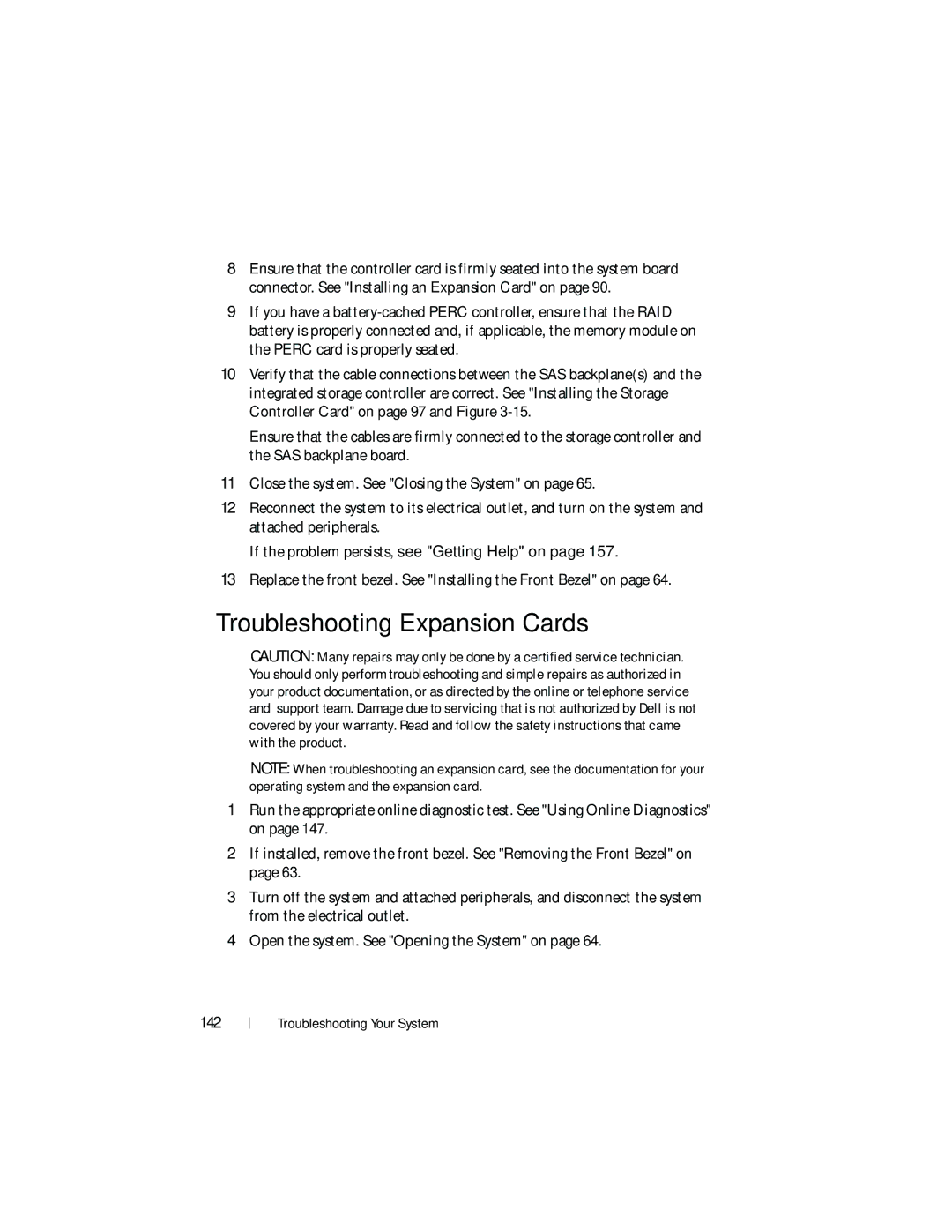 Dell DL2200 owner manual Troubleshooting Expansion Cards 