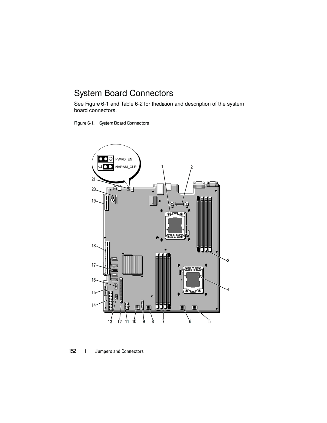 Dell DL2200 owner manual System Board Connectors 21 20 