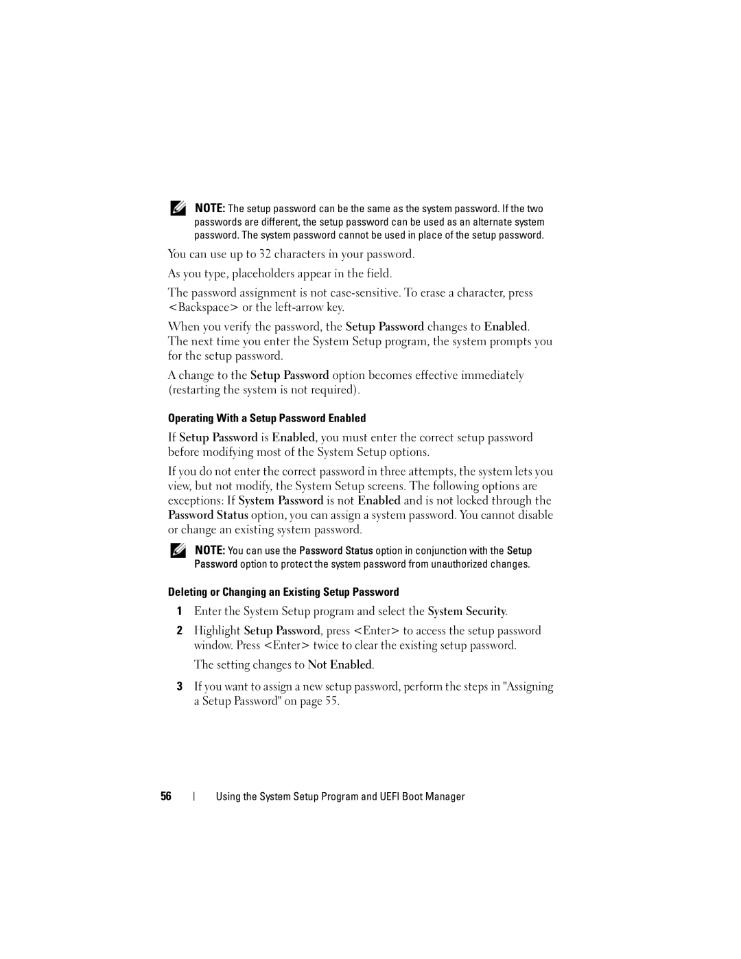 Dell DL2200 owner manual Using the System Setup Program and Uefi Boot Manager 