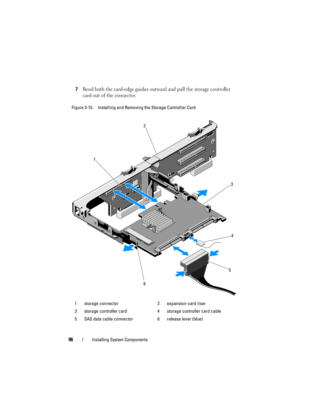 Dell DL2200 owner manual Release lever blue 