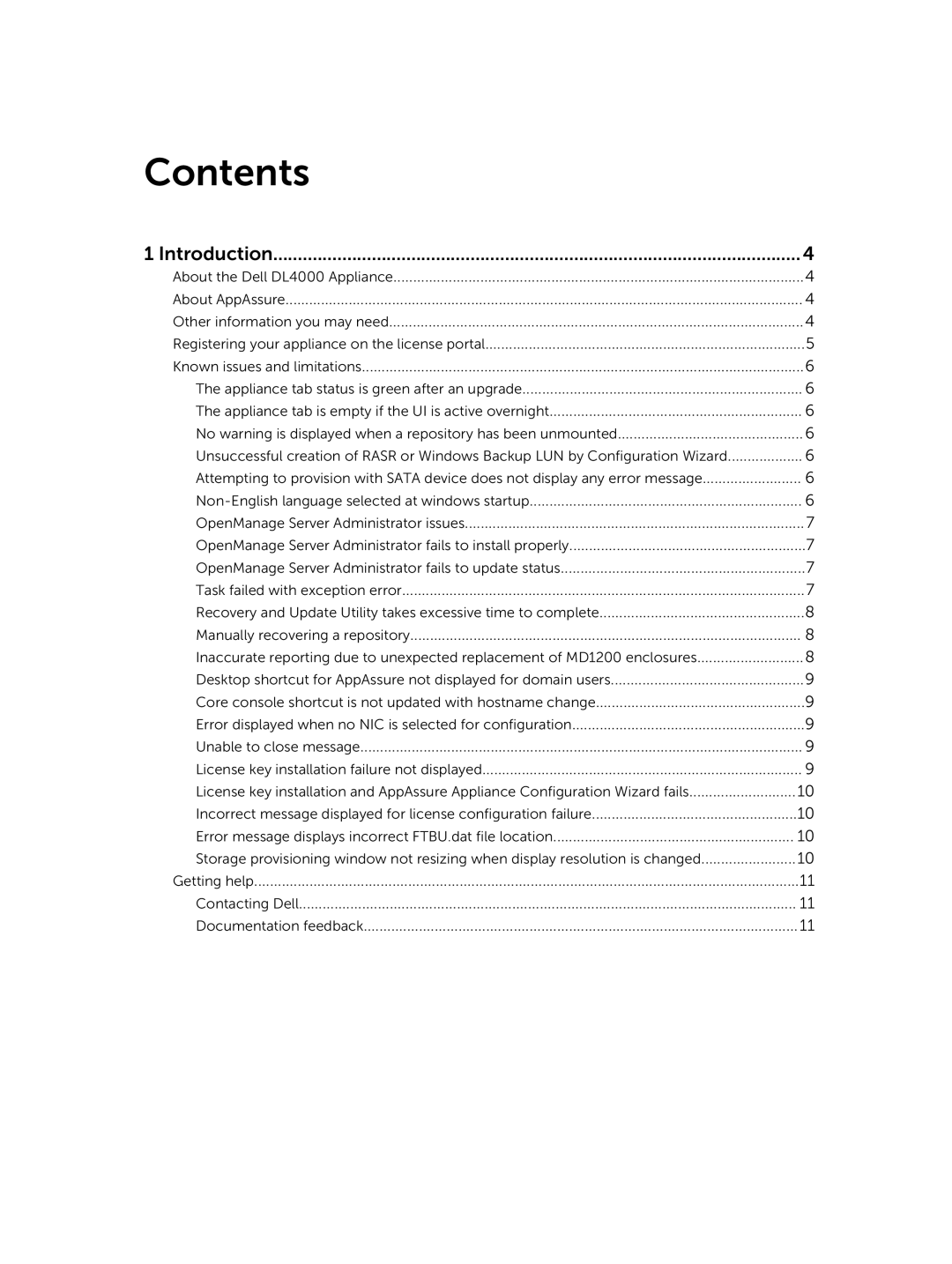 Dell DL4000 manual Contents 