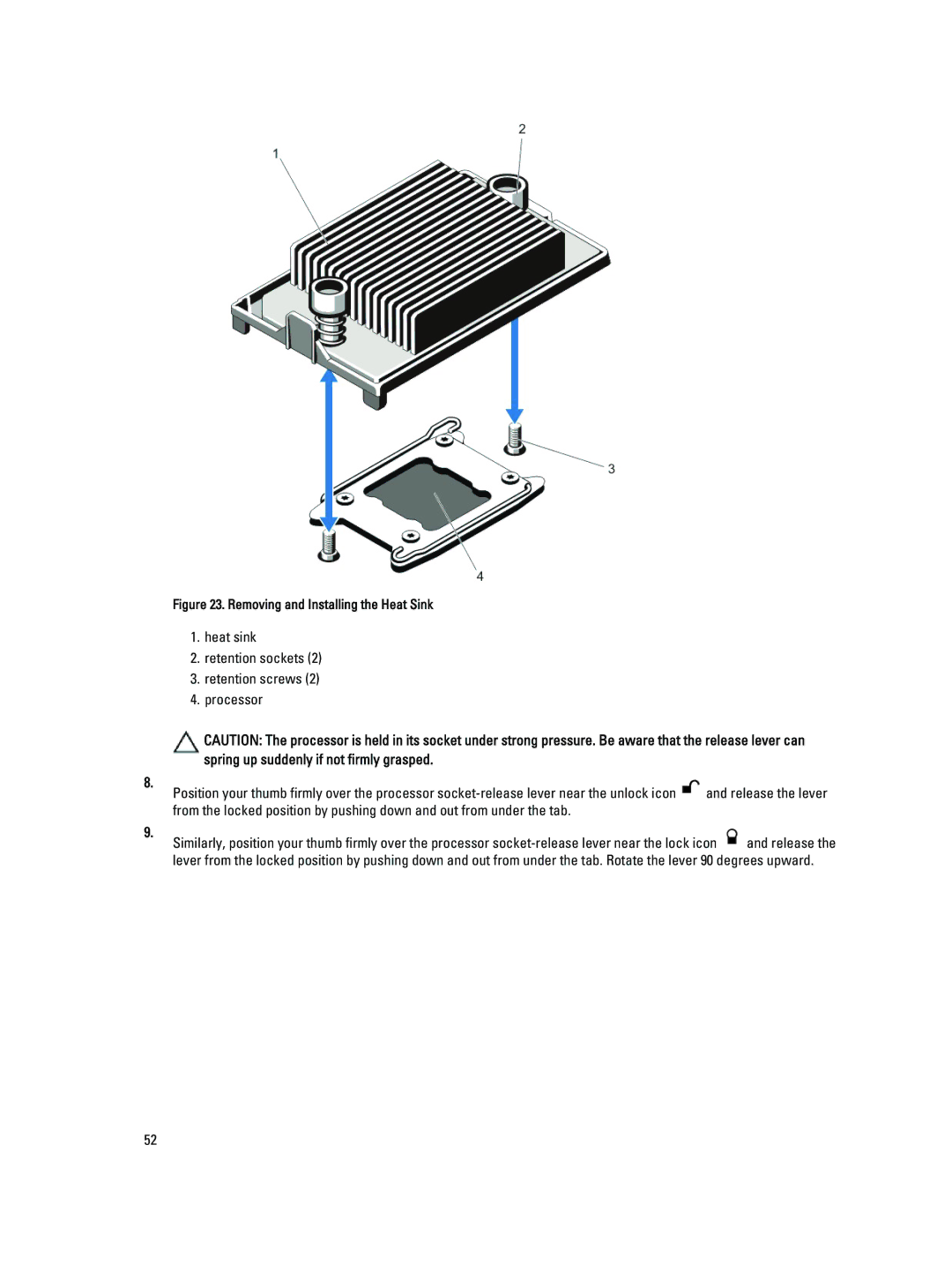 Dell DL4000 owner manual Removing and Installing the Heat Sink 