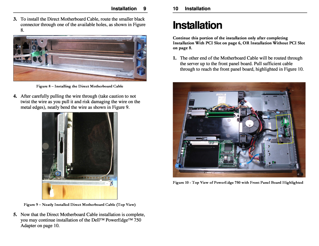 Dell DPE750 manual Installation 