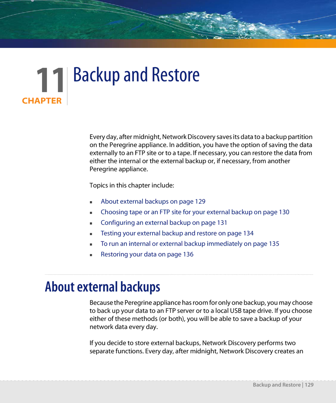 Dell DPND-523-EN12 manual Backup and Restore, About external backups 