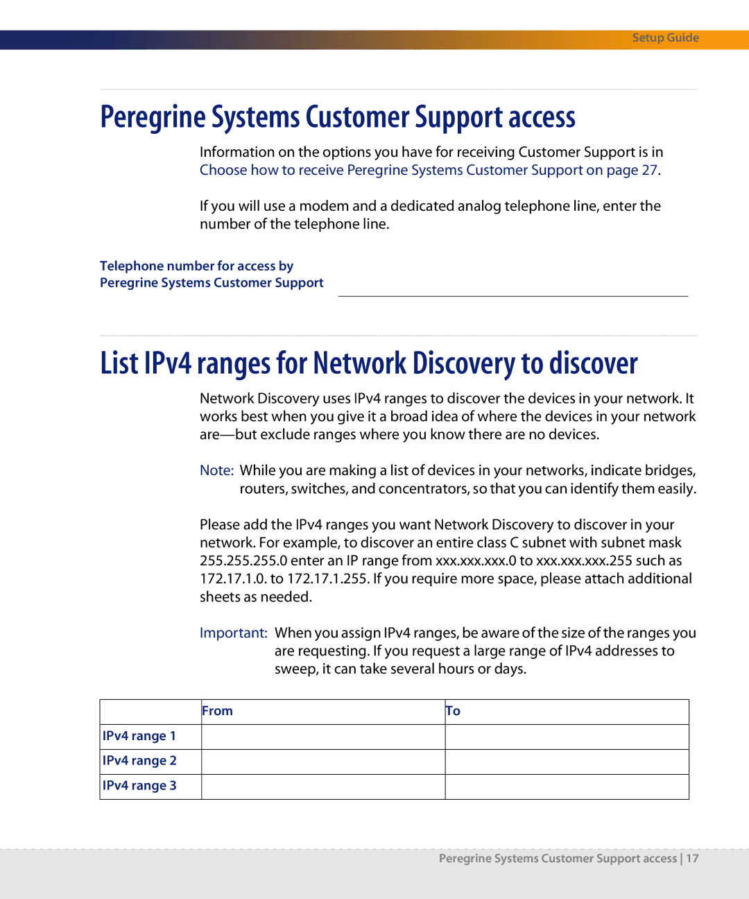 Dell DPND-523-EN12 manual Peregrine Systems Customer Support access 