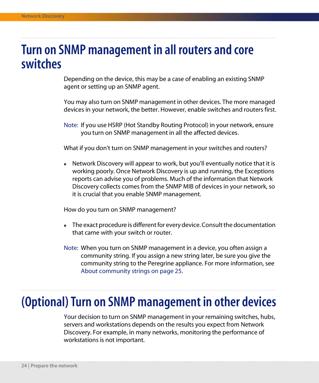 Dell DPND-523-EN12 manual Turn on Snmp management in all routers and core switches 