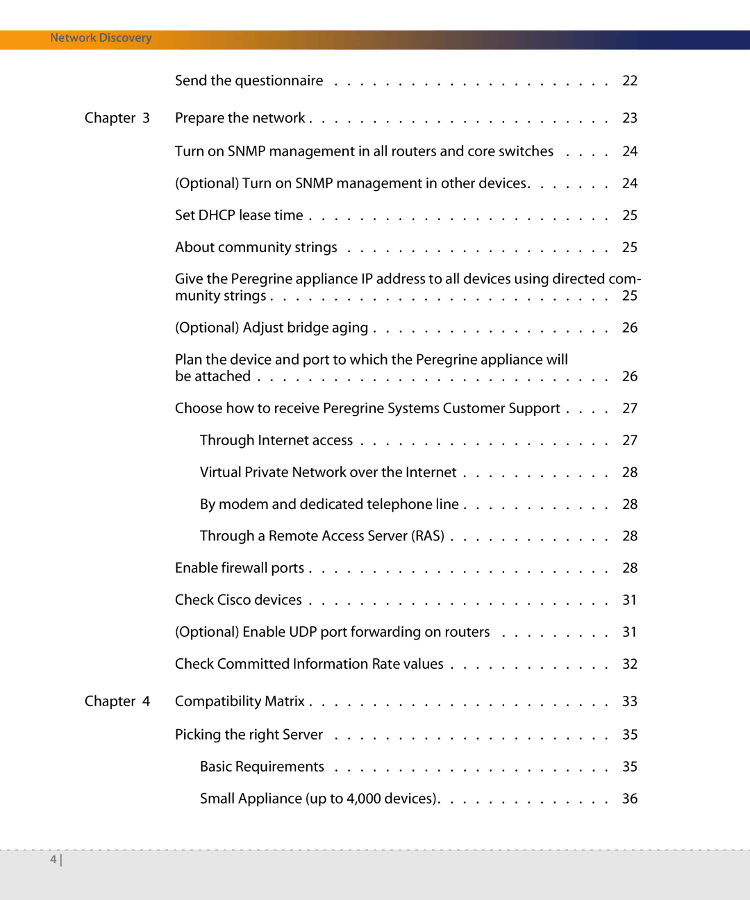 Dell DPND-523-EN12 manual Send the questionnaire Chapter Prepare the network 