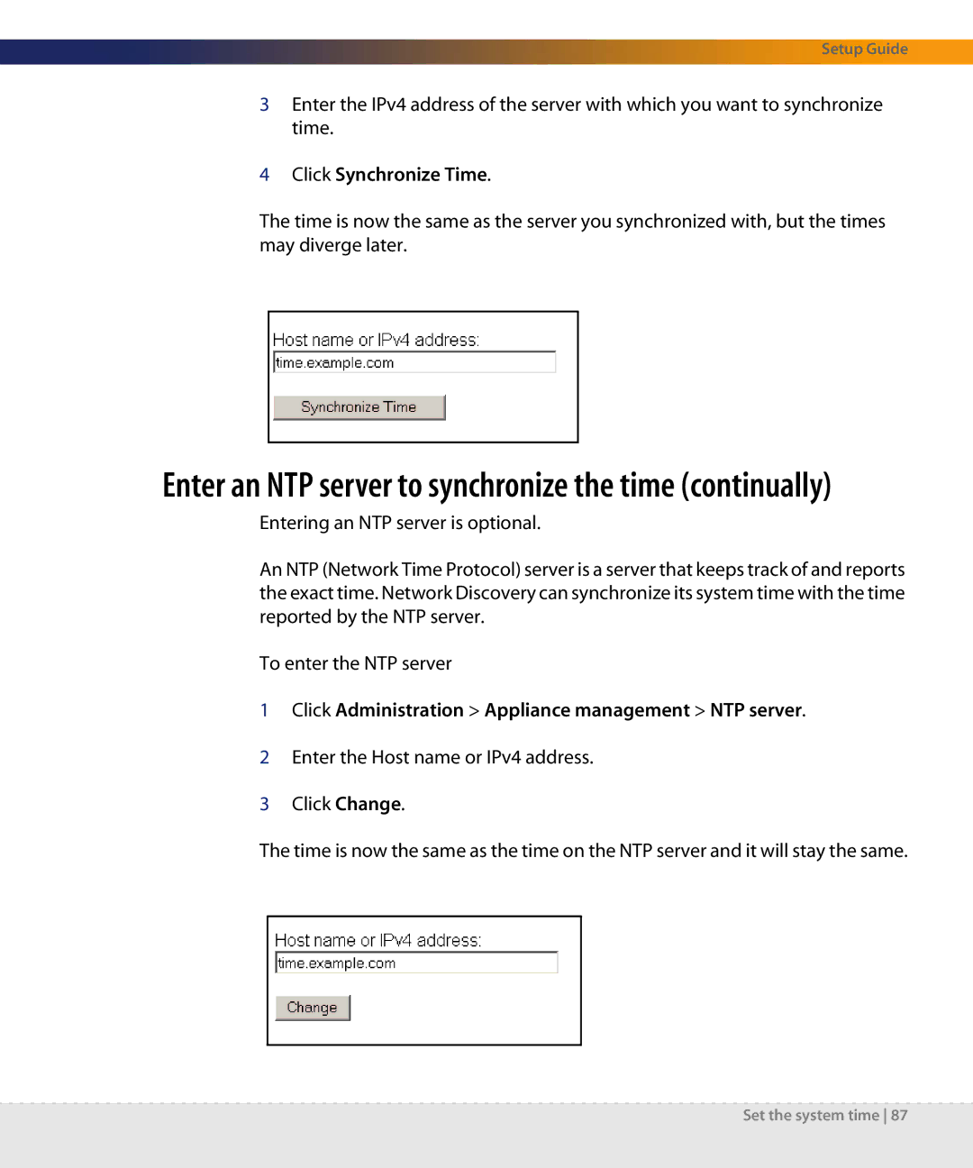 Dell DPND-523-EN12 manual Enter an NTP server to synchronize the time continually 