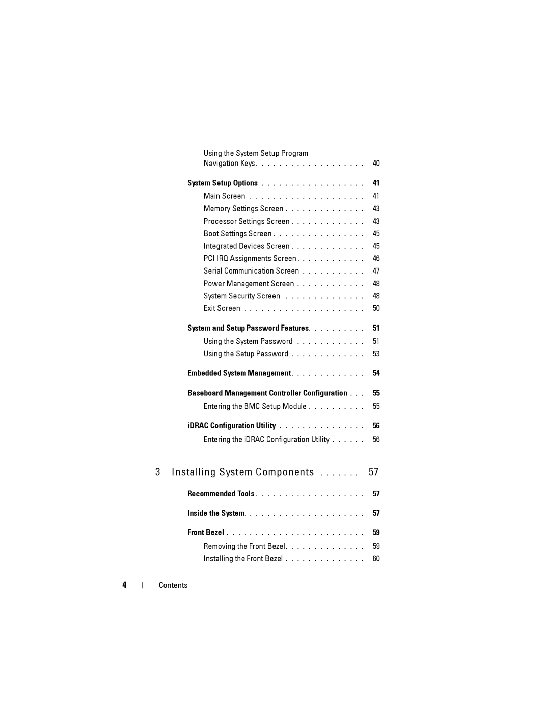 Dell DR4000 owner manual Embedded System Management, Installing the Front Bezel 