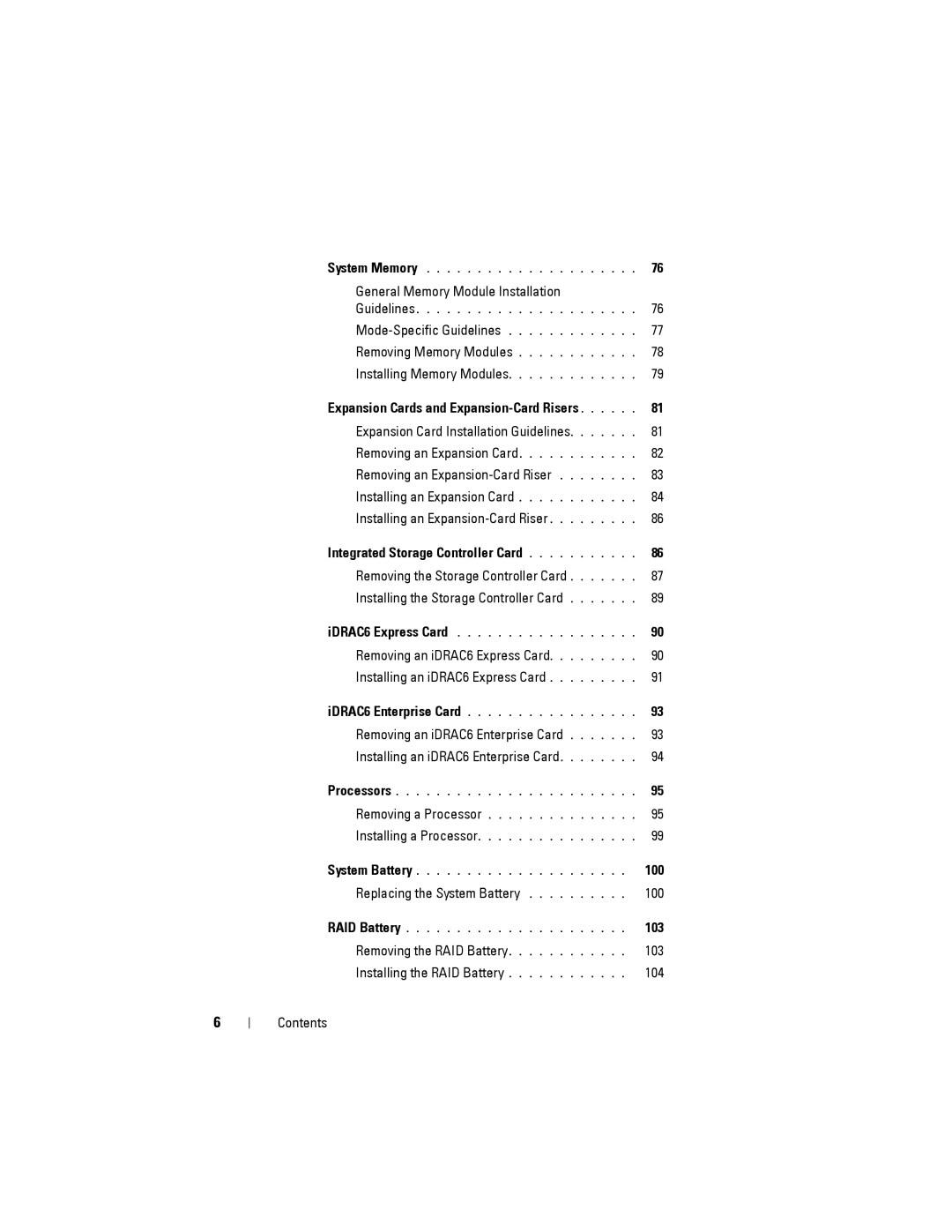 Dell DR4000 owner manual Integrated Storage Controller Card 