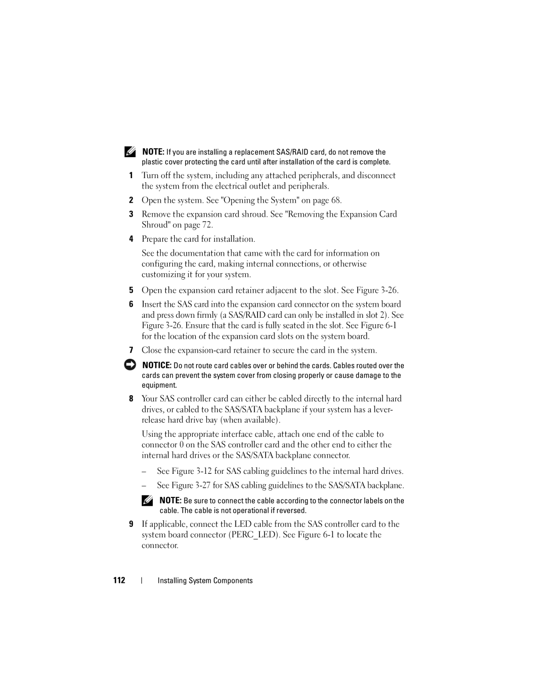 Dell DR715, T605 owner manual Installing System Components 