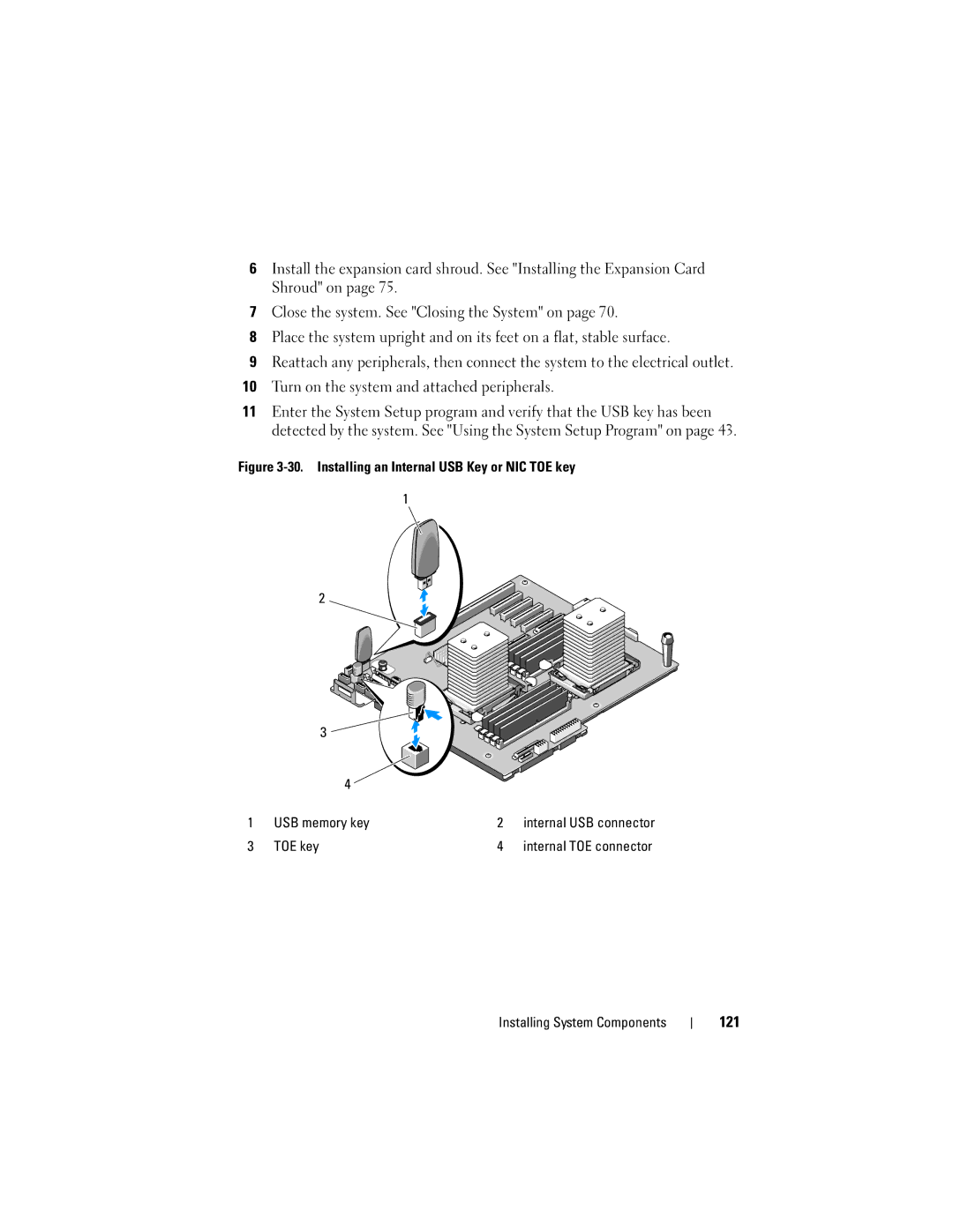 Dell T605, DR715 owner manual 121, TOE key 