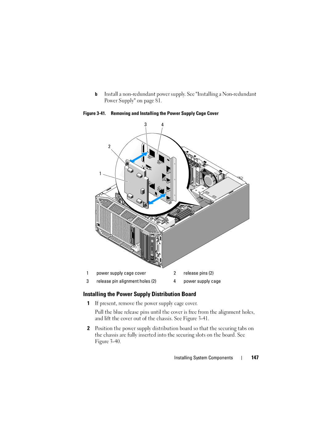 Dell T605, DR715 owner manual Installing the Power Supply Distribution Board, 147 