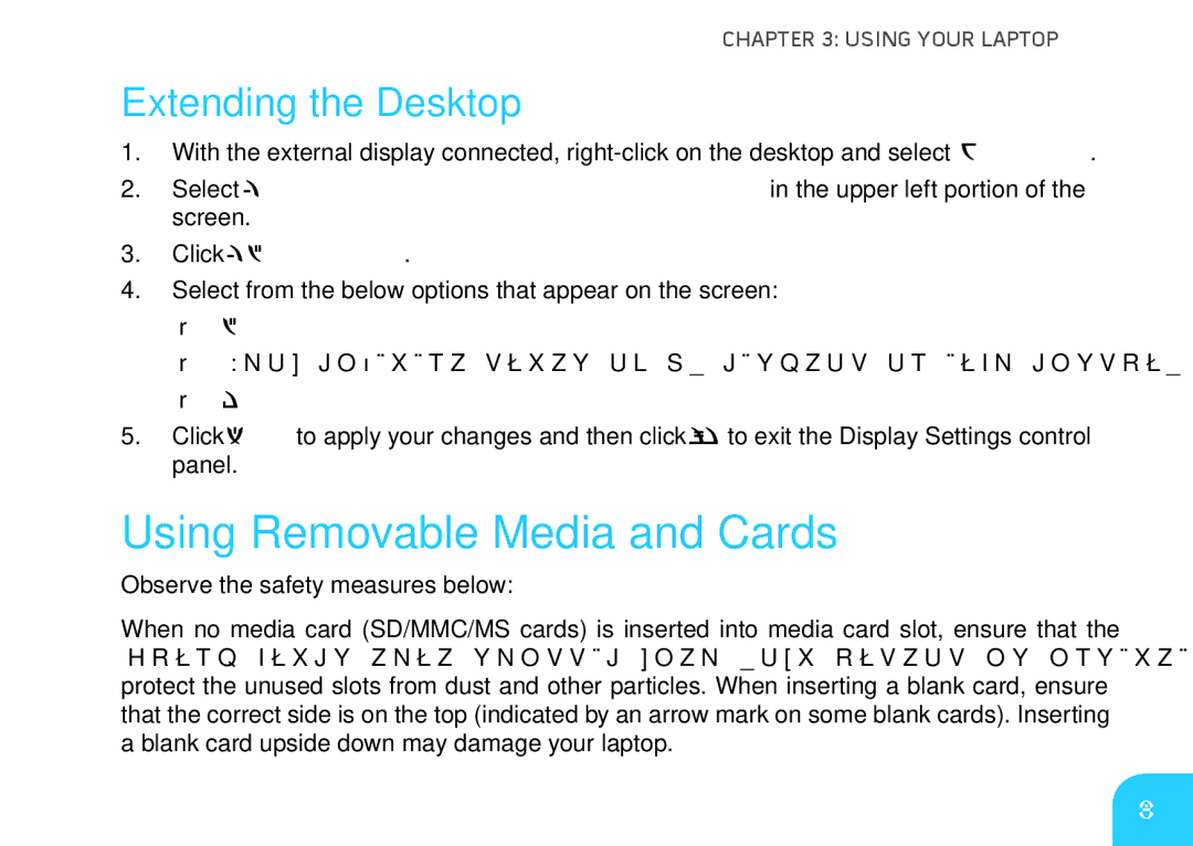 Dell P06T, DRF37 manual Using Removable Media and Cards, Extending the Desktop 