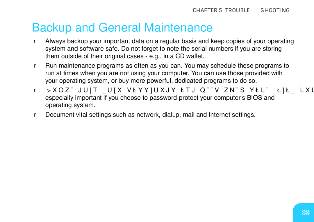 Dell P06T, DRF37 manual Backup and General Maintenance 