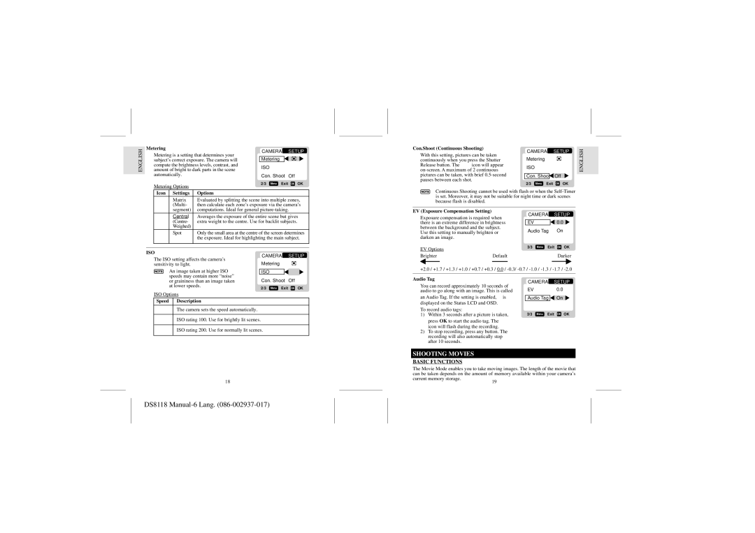 Dell DS8118 user manual Shooting Movies, Basic Functions 