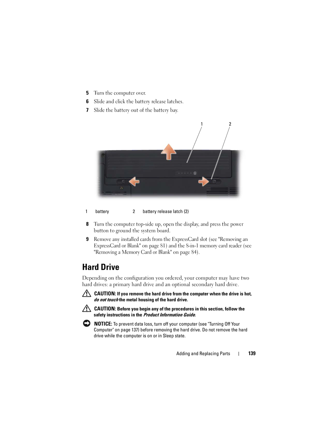 Dell PP22X, DT549 owner manual Hard Drive, 139 