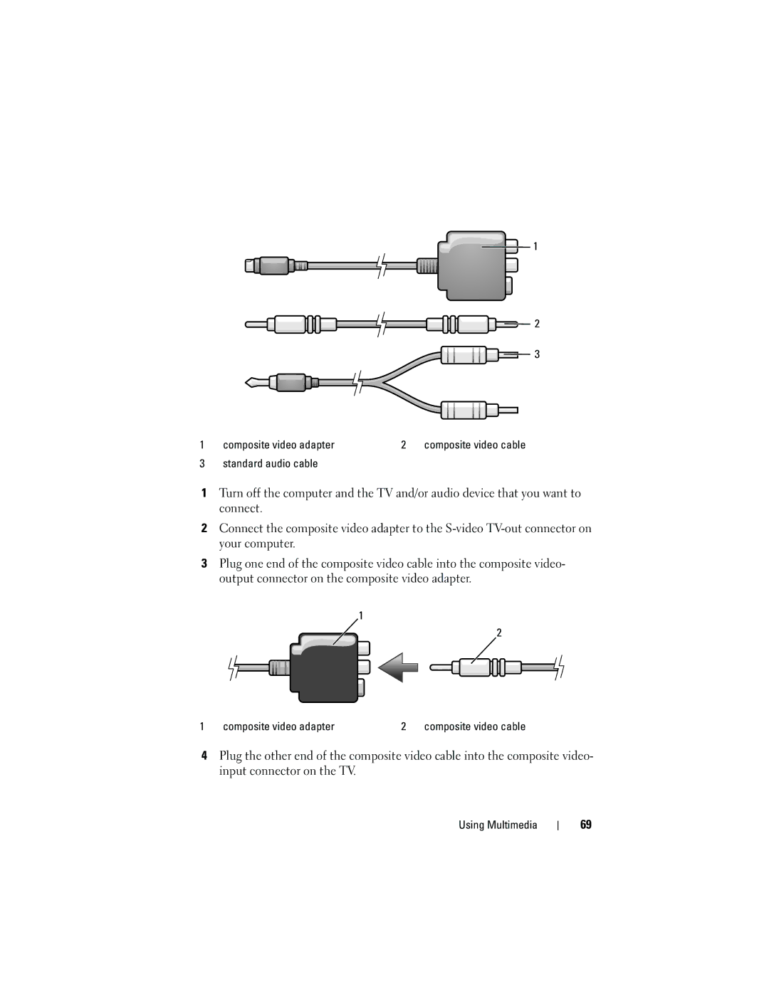 Dell PP22X, DT549 owner manual Standard audio cable 