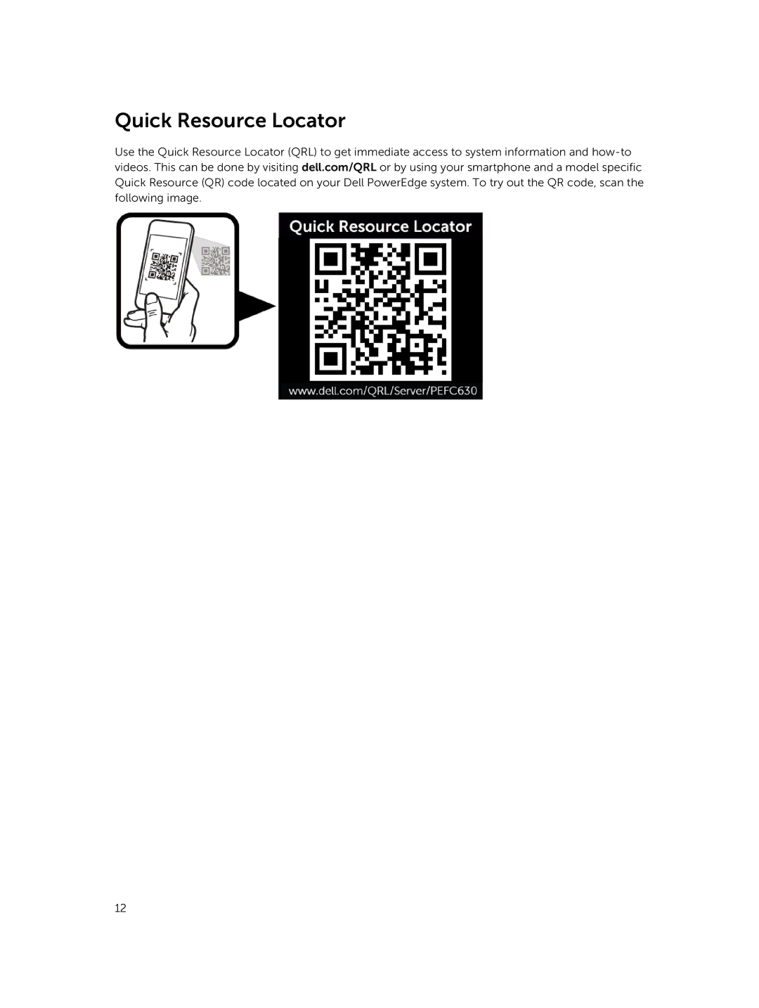 Dell E02B owner manual Quick Resource Locator 