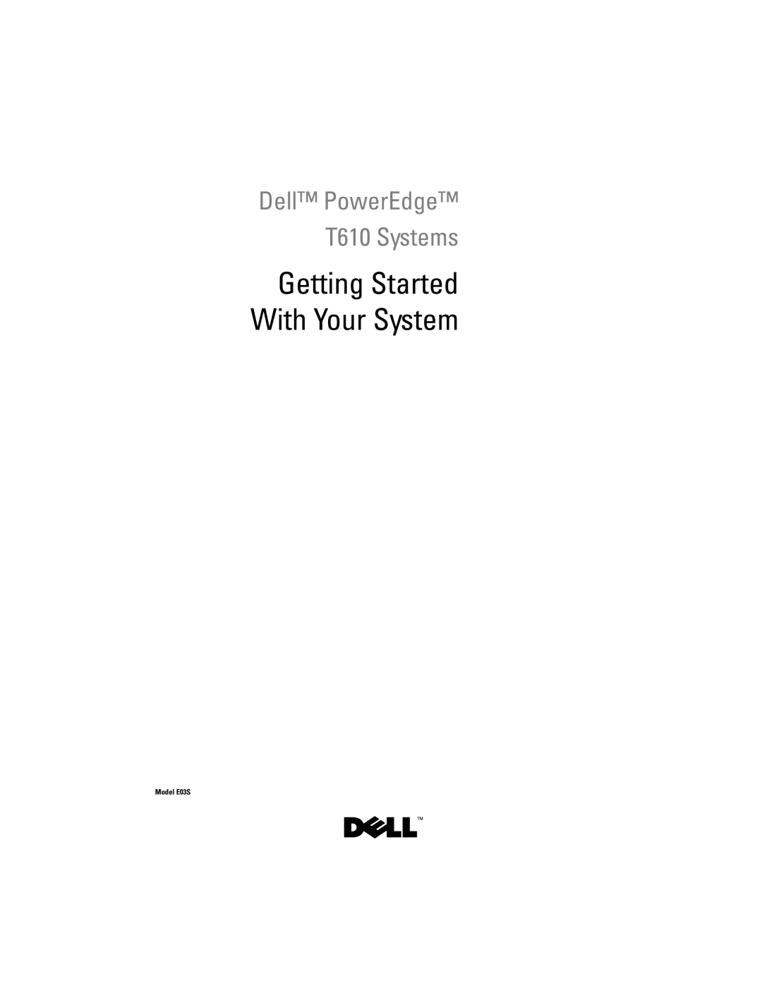 Dell DP884 manual Model E03S 