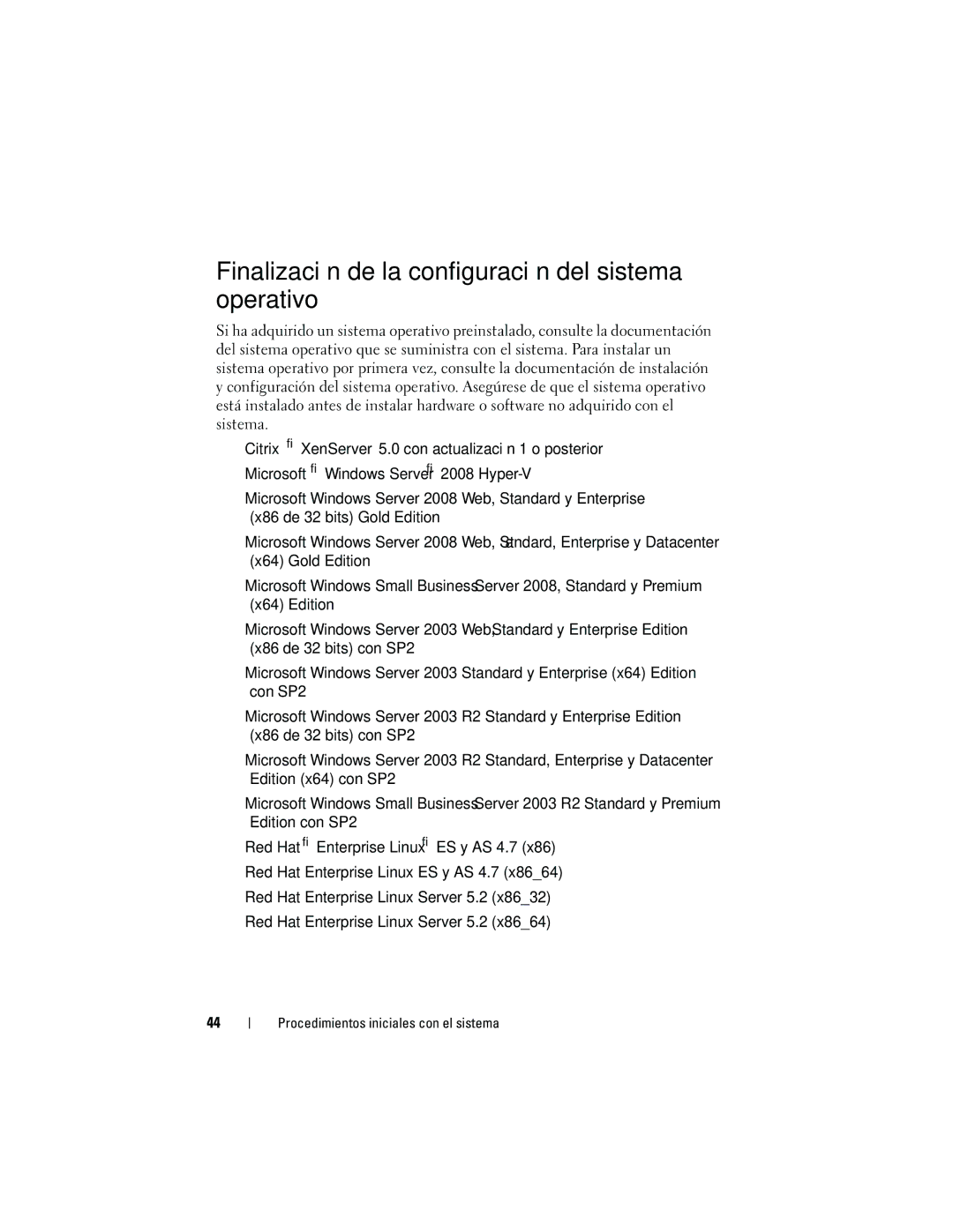 Dell E03S, DP884 manual Finalización de la configuración del sistema operativo 