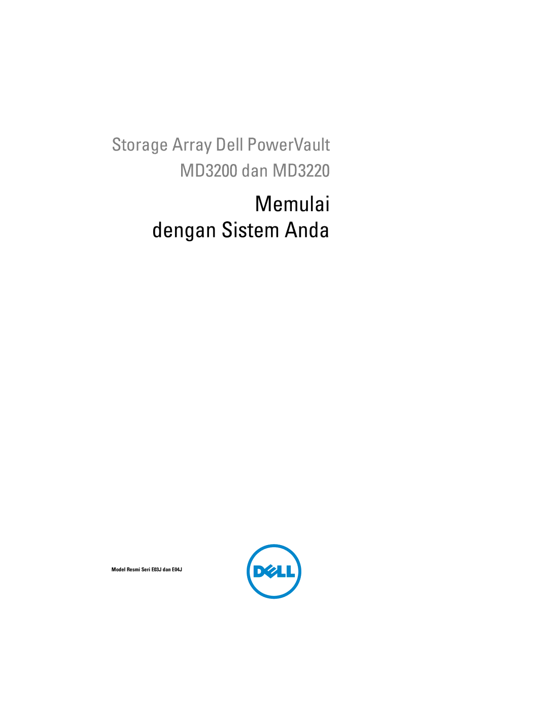 Dell E03J, E04J manual Memulai dengan Sistem Anda 