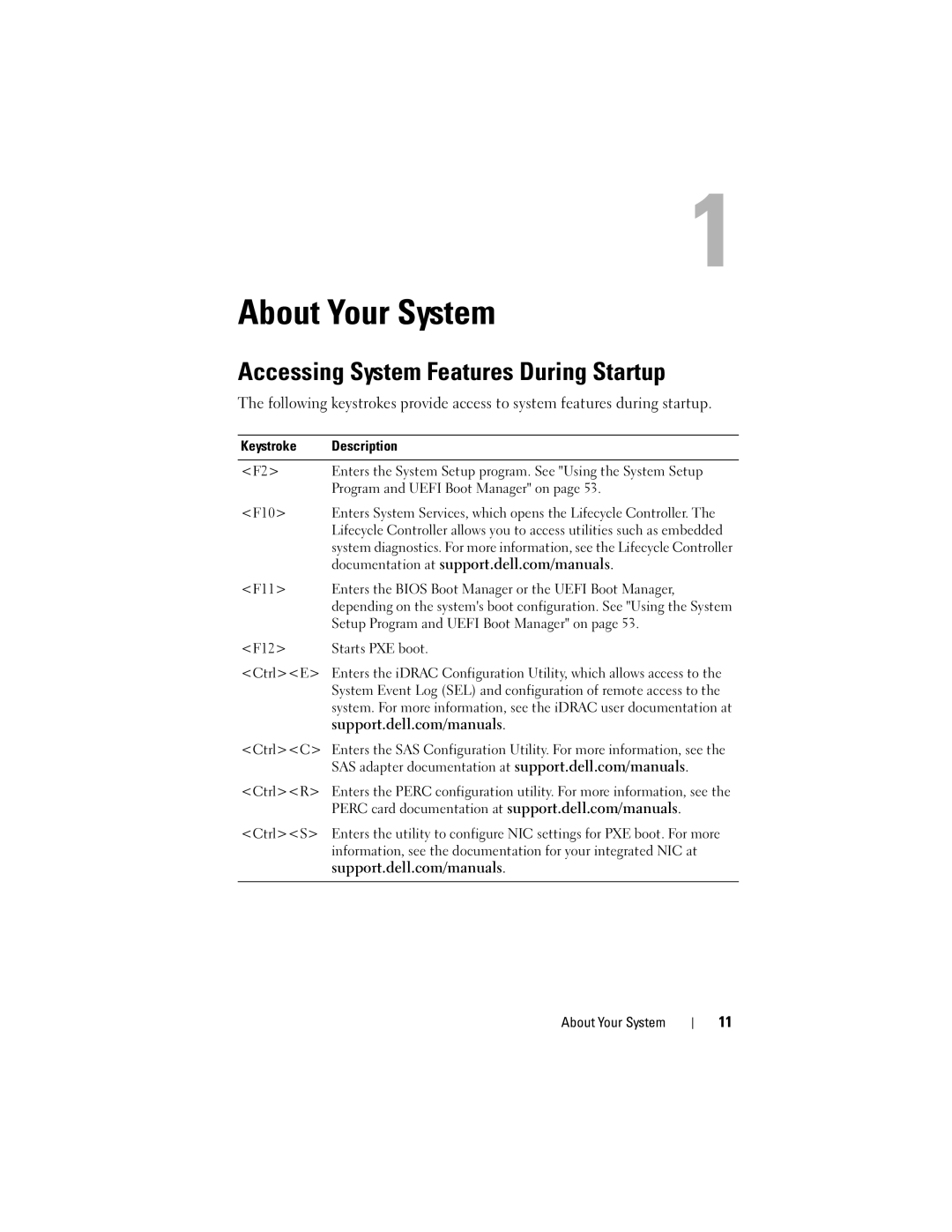 Dell E05S001 owner manual Accessing System Features During Startup 