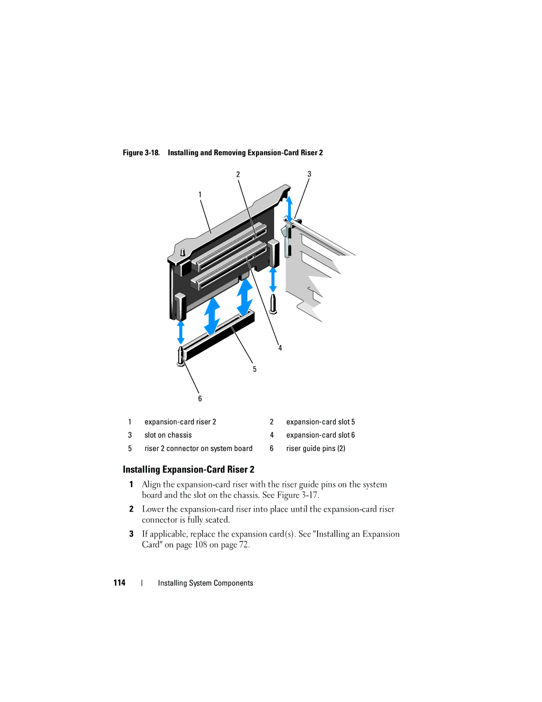 Dell E05S001 owner manual Slot on chassis 