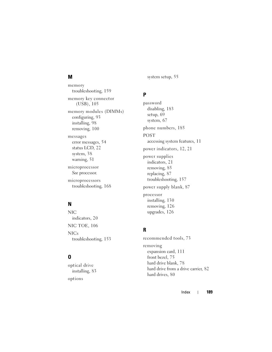 Dell E05S001 owner manual Post 