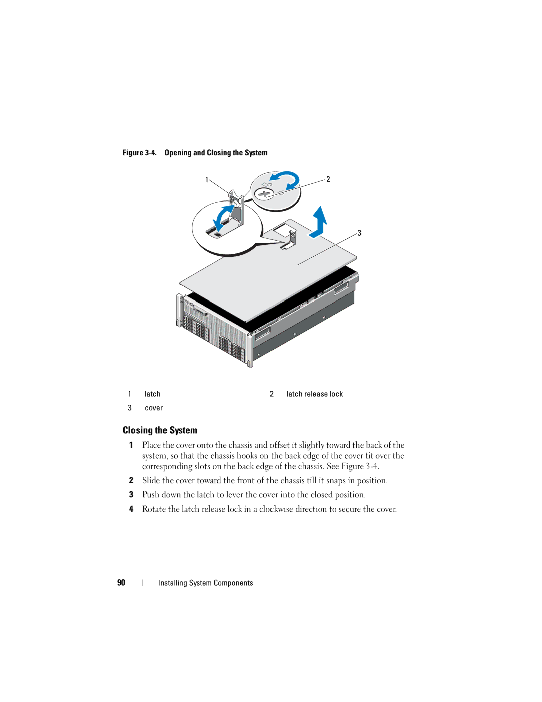 Dell E06S001, E06S Series owner manual Closing the System, Cover 