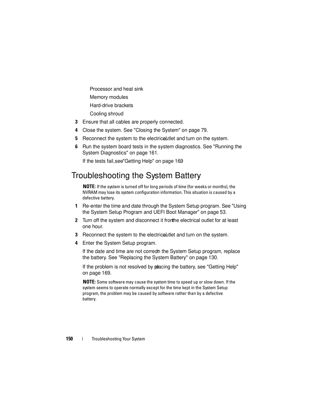 Dell E07S Series, E07S002 owner manual Troubleshooting the System Battery 