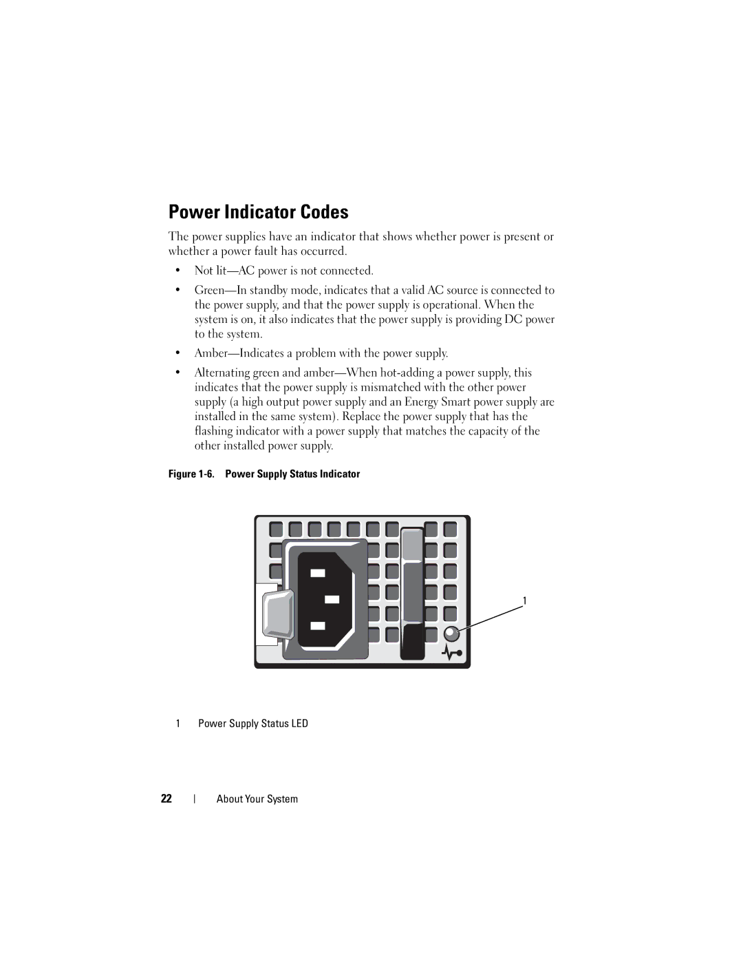 Dell E07S Series, E07S002 owner manual Power Indicator Codes 