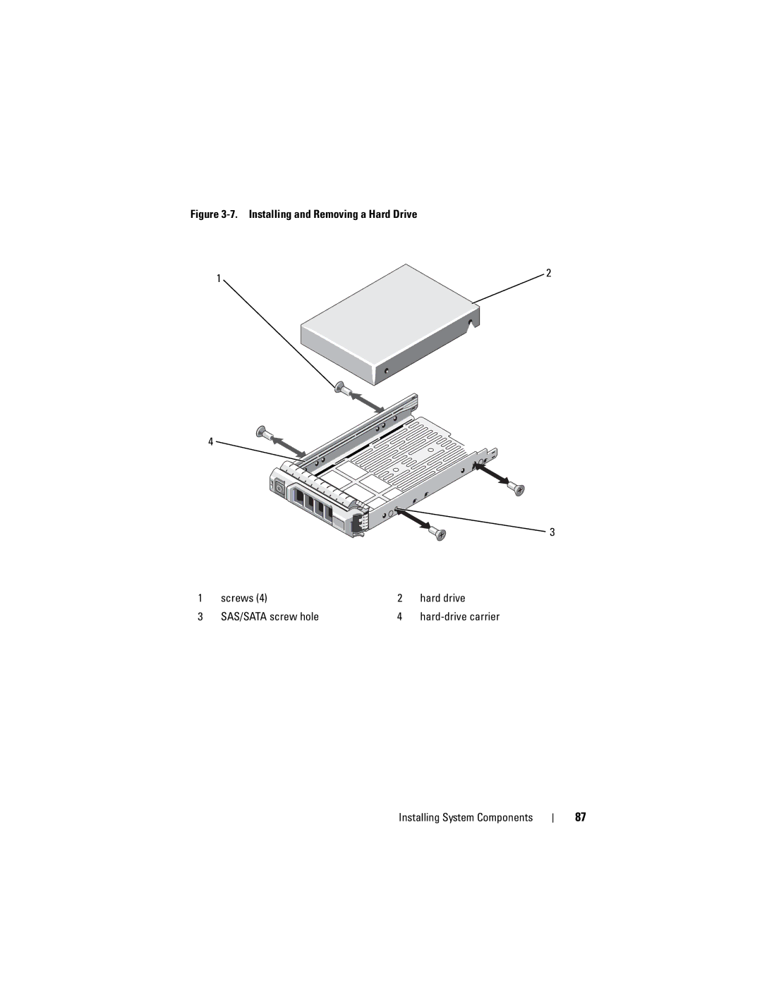 Dell E07S002, E07S Series owner manual Hard-drive carrier 