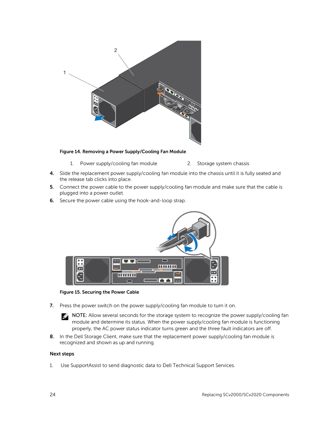 Dell E10J, E09J owner manual Removing a Power Supply/Cooling Fan Module 