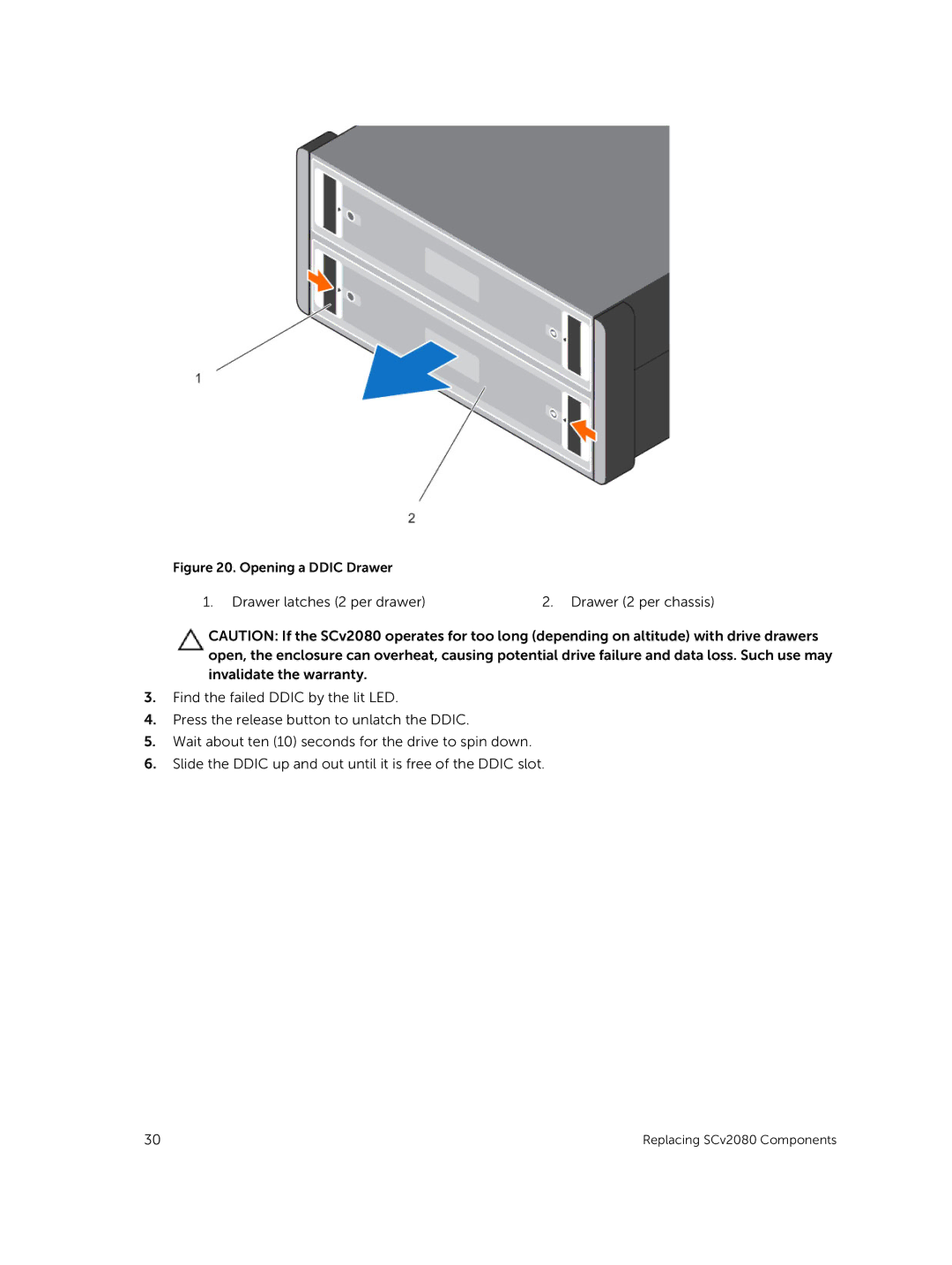 Dell E11J001 owner manual Opening a Ddic Drawer 