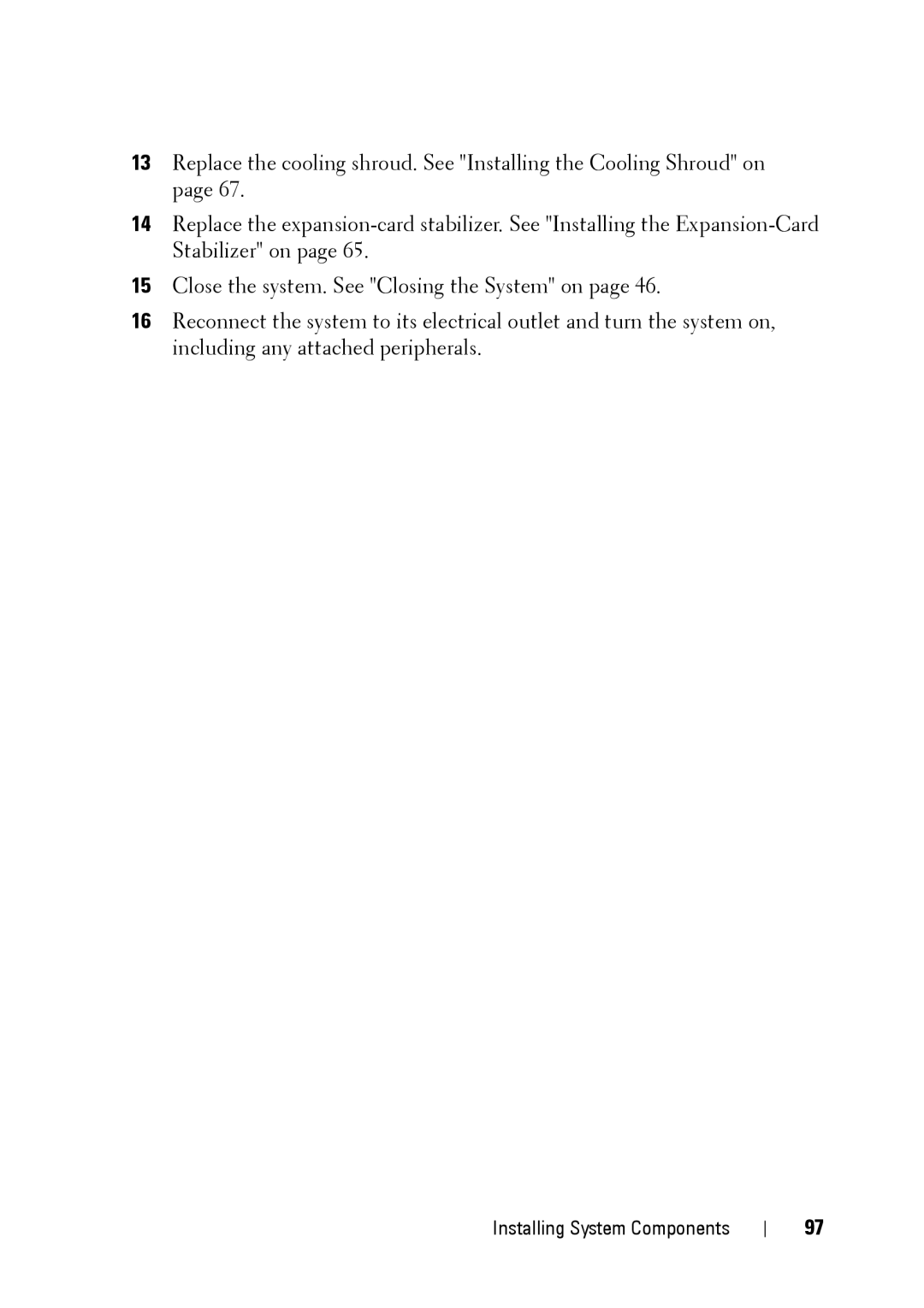 Dell E11S manual Installing System Components 