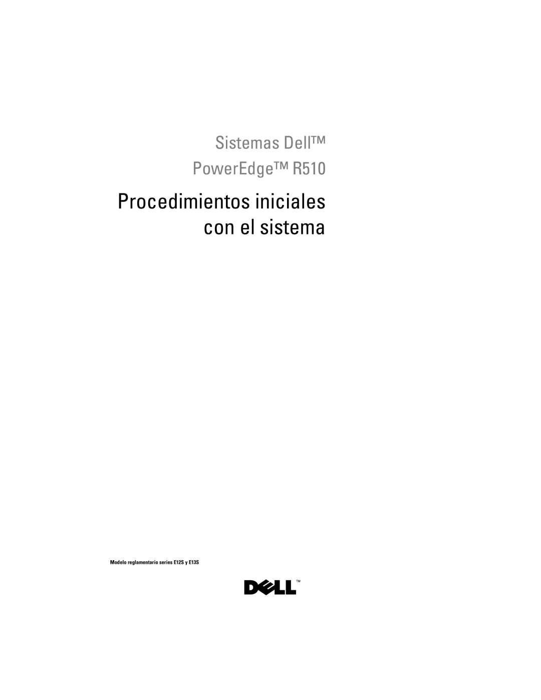 Dell E13S Series, E12S Series, 3YPMN manual Procedimientos iniciales con el sistema 