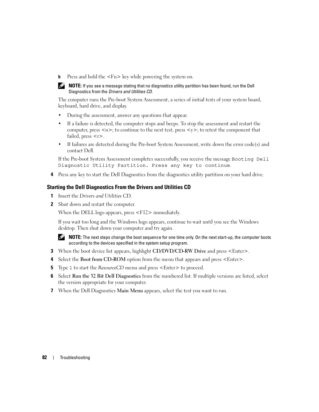 Dell E1405 owner manual Troubleshooting 