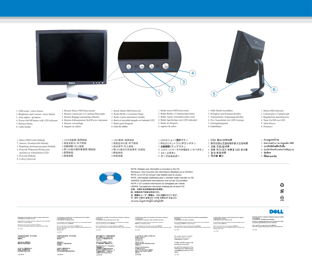 Dell E156FP manual GslkG 