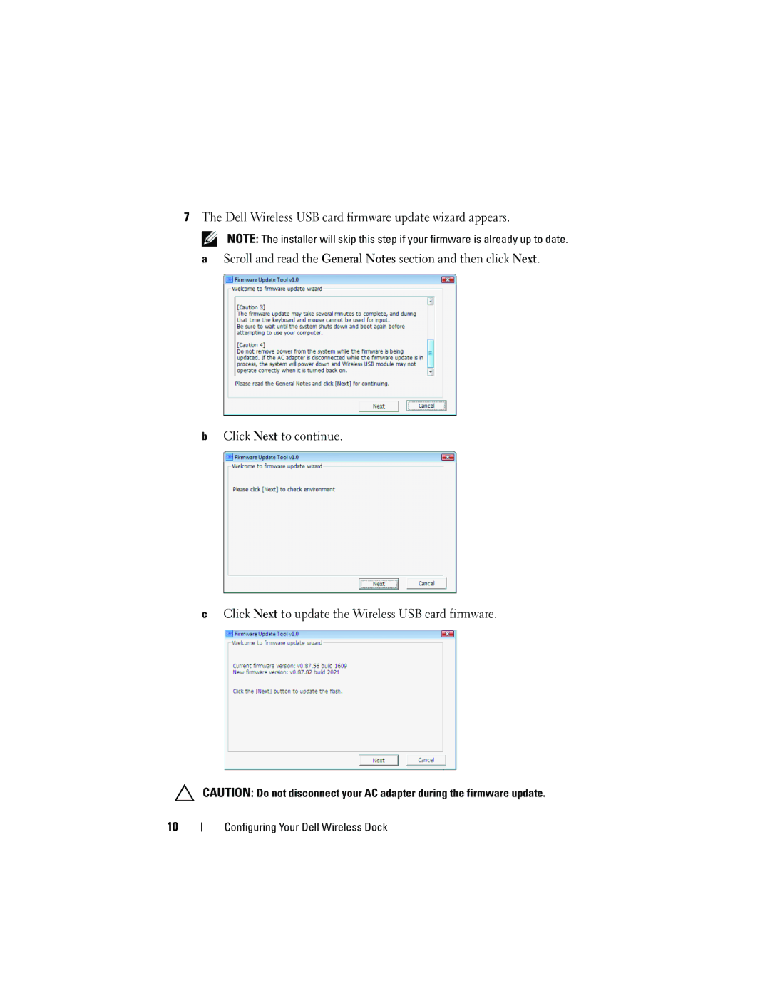 Dell 0HPCH, E16WD01001 user manual Configuring Your Dell Wireless Dock 