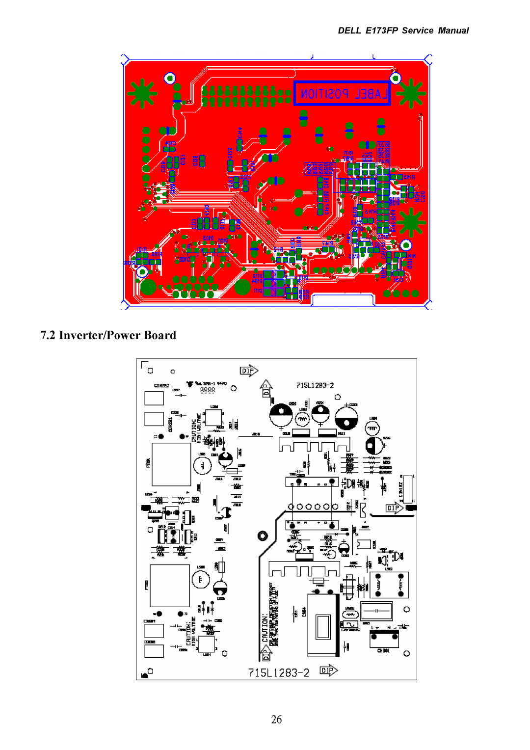 Dell E173FP service manual Inverter/Power Board 