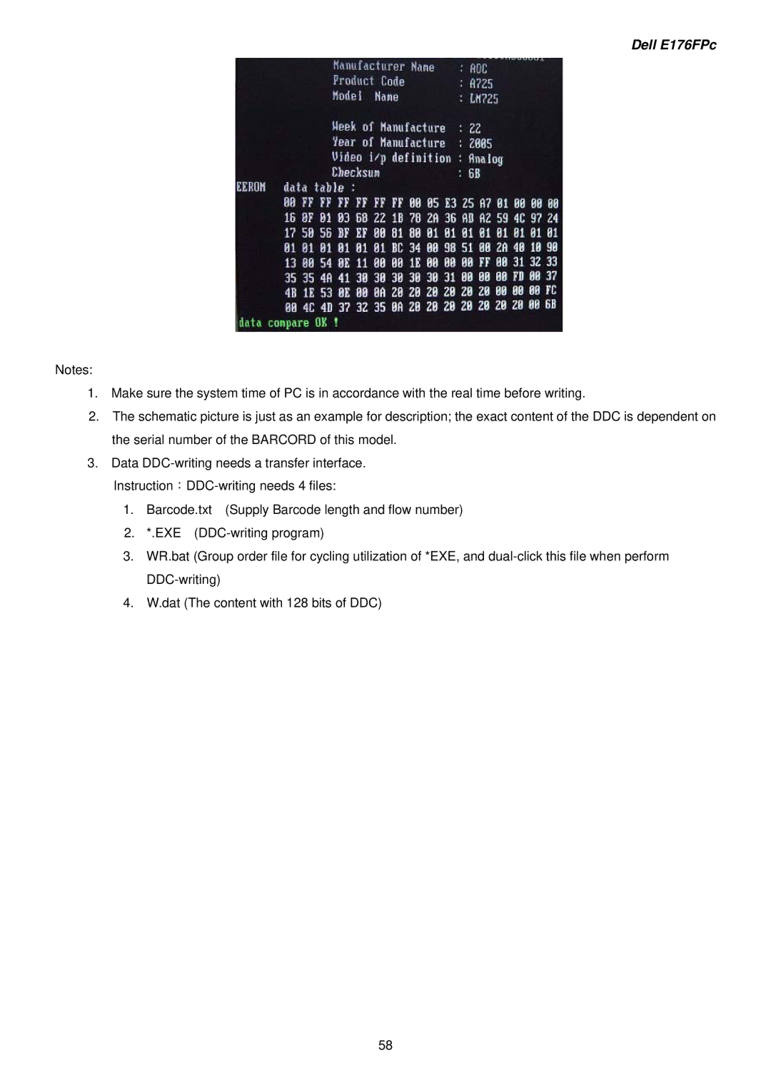 Dell E176FPB service manual Dell E176FPc 