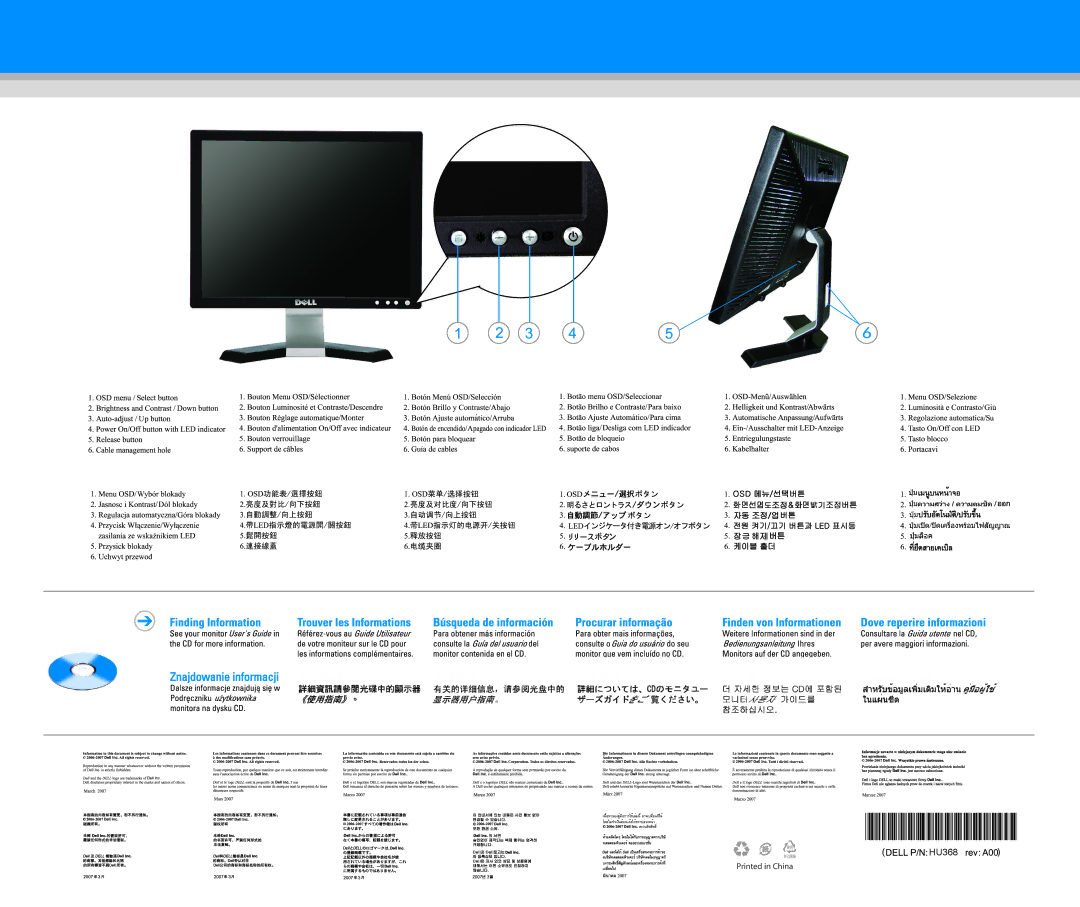 Dell E178FP manual HU368 