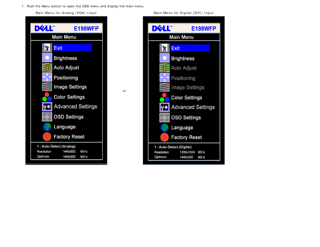 Dell E198WFP appendix 