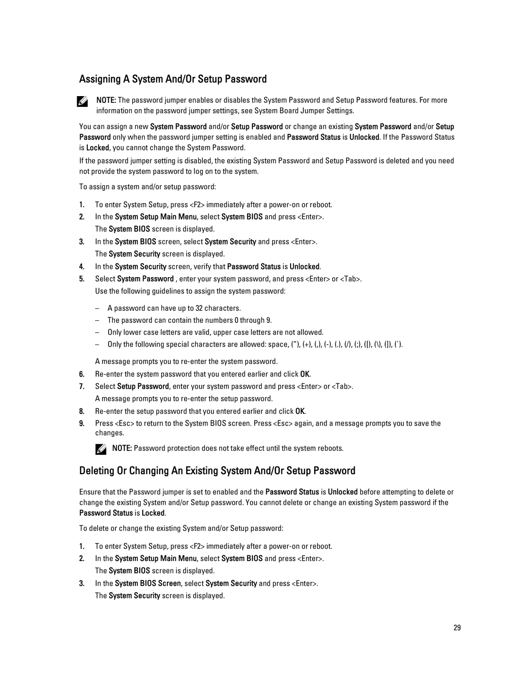 Dell R520, E19S owner manual Assigning a System And/Or Setup Password 